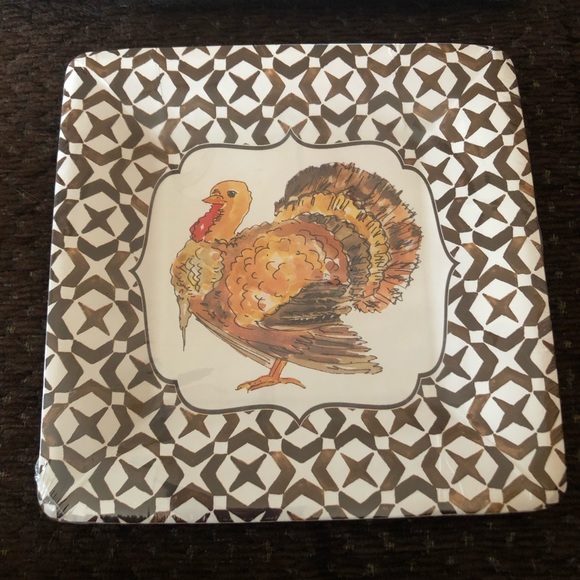 Thanksgiving Place Setting 8 Disposable Square - Picture 5 of 6